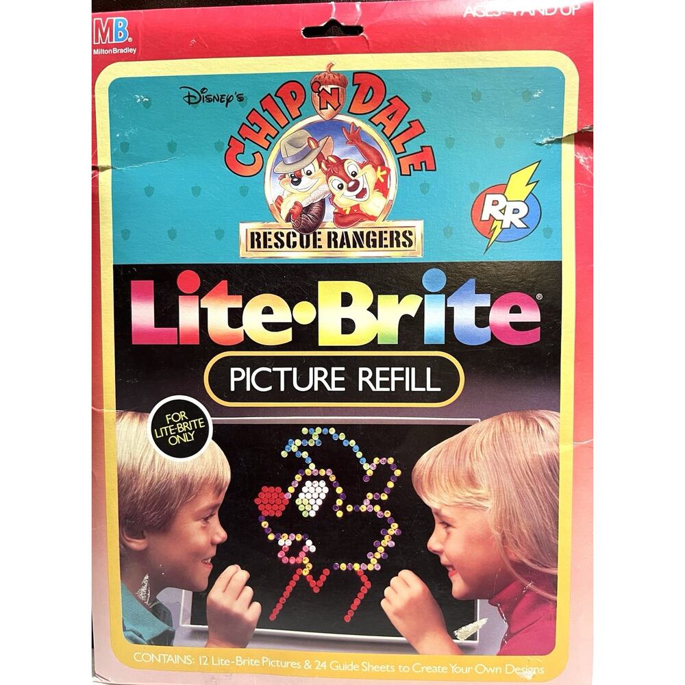 Lite Brite Picture Refill Chip N Dale Disney 80’s